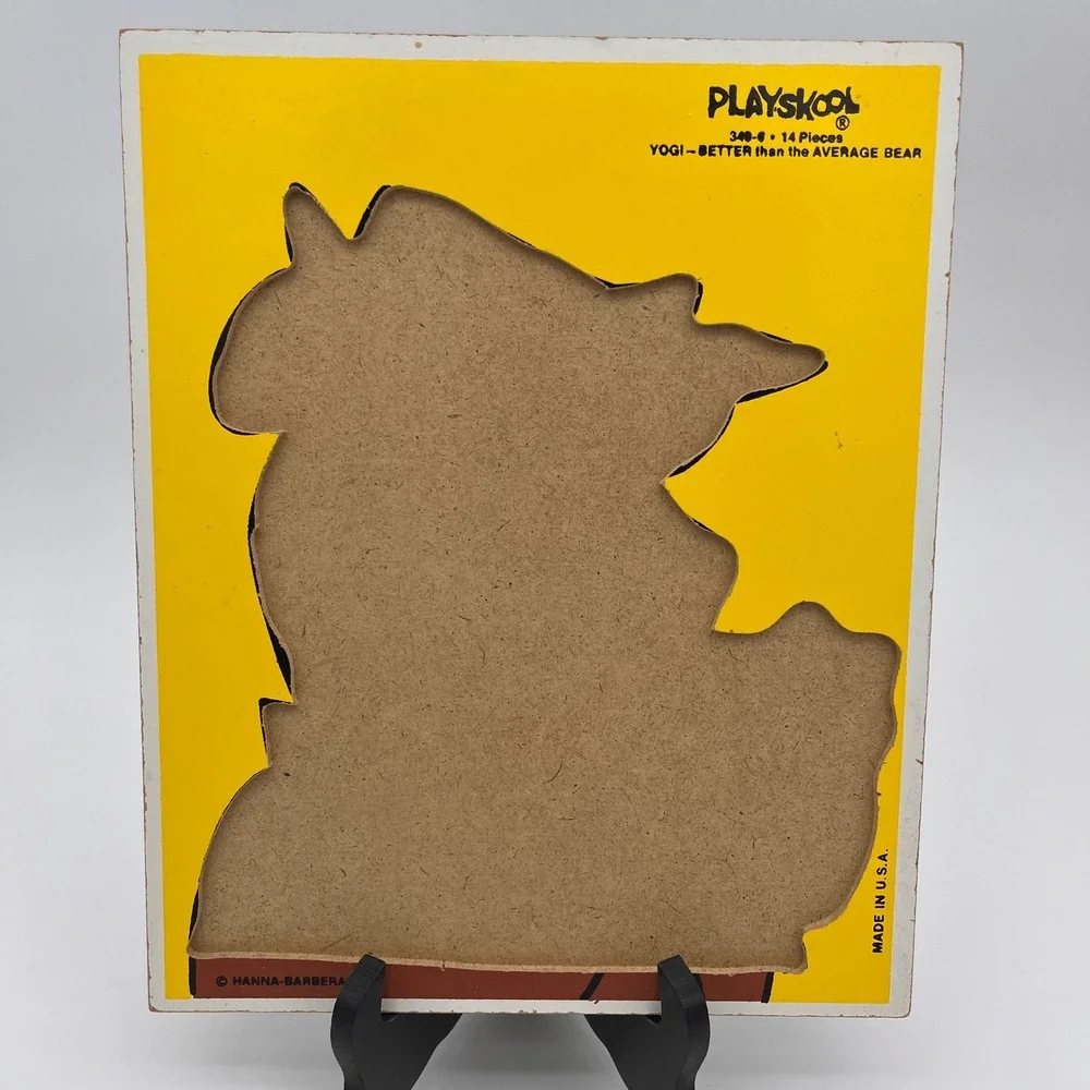 Vintage 1980 Playskool Yogi Bear 14 Piece Frame Tray Puzzle Hanna-Barbera 340-9